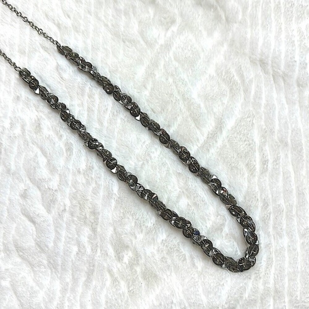 Aea Silver Tone Multi Disk Statement Necklace - image 2